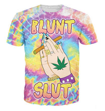 Load image into Gallery viewer, Blunt Slut Tie-Dye Women/Men T-Shirts